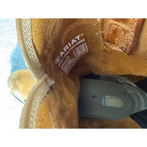 Ariat Western Boot Men 12EE Brown Composite Toe Leather Pull On Workwear Outdoor main image 5